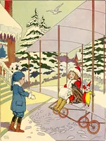An illustration from The magic aeroplane; a fairy tale (1911)