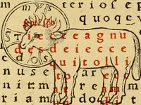 An illustration from Magnencij Rabani Mauri De laudib[us] sancte Crucis opus erudicione versu prosaq[ue] mirificum (1503)
