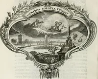 An illustration from Magnus in ortu; maximus in meridie; major in occasu : semperque serenissimus principum sol Maximilianus Emanuel, utr. Bav. & Palat. Sup. Dux., Com. Pal. Rheni, S.R. Imp. Archidap. & Elector, Landr. Leucht. &c., seu, Apparatus funebris litterarius extremis honoribus ejusdem Serenmi. ac Potentissimi Princ. Electoris adornatus, cùm in Elect. Templo Cler. Reg. solennes exequiae eidem piissimè defuncto electori celebrarentur (1727)