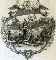 An illustration from Magnus in ortu; maximus in meridie; major in occasu : semperque serenissimus principum sol Maximilianus Emanuel, utr. Bav. & Palat. Sup. Dux., Com. Pal. Rheni, S.R. Imp. Archidap. & Elector, Landr. Leucht. &c., seu, Apparatus funebris litterarius extremis honoribus ejusdem Serenmi. ac Potentissimi Princ. Electoris adornatus, cùm in Elect. Templo Cler. Reg. solennes exequiae eidem piissimè defuncto electori celebrarentur (1727)