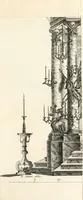 An illustration from Magnus in ortu; maximus in meridie; major in occasu : semperque serenissimus principum sol Maximilianus Emanuel, utr. Bav. & Palat. Sup. Dux., Com. Pal. Rheni, S.R. Imp. Archidap. & Elector, Landr. Leucht. &c., seu, Apparatus funebris litterarius extremis honoribus ejusdem Serenmi. ac Potentissimi Princ. Electoris adornatus, cùm in Elect. Templo Cler. Reg. solennes exequiae eidem piissimè defuncto electori celebrarentur (1727)