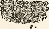 An illustration from Magnus in ortu; maximus in meridie; major in occasu : semperque serenissimus principum sol Maximilianus Emanuel, utr. Bav. & Palat. Sup. Dux., Com. Pal. Rheni, S.R. Imp. Archidap. & Elector, Landr. Leucht. &c., seu, Apparatus funebris litterarius extremis honoribus ejusdem Serenmi. ac Potentissimi Princ. Electoris adornatus, cùm in Elect. Templo Cler. Reg. solennes exequiae eidem piissimè defuncto electori celebrarentur (1727)