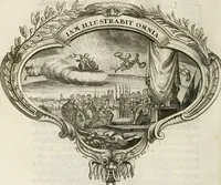 An illustration from Magnus in ortu; maximus in meridie; major in occasu : semperque serenissimus principum sol Maximilianus Emanuel, utr. Bav. & Palat. Sup. Dux., Com. Pal. Rheni, S.R. Imp. Archidap. & Elector, Landr. Leucht. &c., seu, Apparatus funebris litterarius extremis honoribus ejusdem Serenmi. ac Potentissimi Princ. Electoris adornatus, cùm in Elect. Templo Cler. Reg. solennes exequiae eidem piissimè defuncto electori celebrarentur (1727)