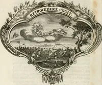 An illustration from Magnus in ortu; maximus in meridie; major in occasu : semperque serenissimus principum sol Maximilianus Emanuel, utr. Bav. & Palat. Sup. Dux., Com. Pal. Rheni, S.R. Imp. Archidap. & Elector, Landr. Leucht. &c., seu, Apparatus funebris litterarius extremis honoribus ejusdem Serenmi. ac Potentissimi Princ. Electoris adornatus, cùm in Elect. Templo Cler. Reg. solennes exequiae eidem piissimè defuncto electori celebrarentur (1727)