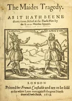 Picture 1 of 2 from The maides tragedy : as it hath beene diuers times acted at the Blacke-Friers by the Kings Maiesties Seruants (1619), leaf 7