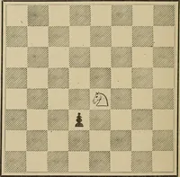 An illustration from The major tactics of chess: a treatise on evolutions; the proper employment of the forces in strategic, tactical, and logistic planes (1898)
