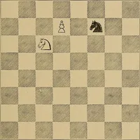 An illustration from The major tactics of chess: a treatise on evolutions; the proper employment of the forces in strategic, tactical, and logistic planes (1898)