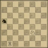 An illustration from The major tactics of chess: a treatise on evolutions; the proper employment of the forces in strategic, tactical, and logistic planes (1898)