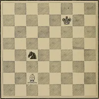 An illustration from The major tactics of chess: a treatise on evolutions; the proper employment of the forces in strategic, tactical, and logistic planes (1898)