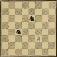 An illustration from The major tactics of chess: a treatise on evolutions; the proper employment of the forces in strategic, tactical, and logistic planes (1898)