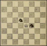 An illustration from The major tactics of chess: a treatise on evolutions; the proper employment of the forces in strategic, tactical, and logistic planes (1898)