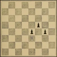 An illustration from The major tactics of chess: a treatise on evolutions; the proper employment of the forces in strategic, tactical, and logistic planes (1898)