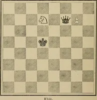 An illustration from The major tactics of chess: a treatise on evolutions; the proper employment of the forces in strategic, tactical, and logistic planes (1898)