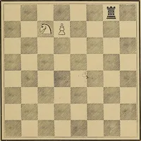 An illustration from The major tactics of chess: a treatise on evolutions; the proper employment of the forces in strategic, tactical, and logistic planes (1898)