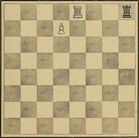 An illustration from The major tactics of chess: a treatise on evolutions; the proper employment of the forces in strategic, tactical, and logistic planes (1898)