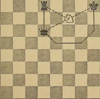 An illustration from The major tactics of chess: a treatise on evolutions; the proper employment of the forces in strategic, tactical, and logistic planes (1898)
