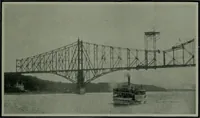 An illustration from The making of a great Canadian railway ; the story of the search for and discovery of the route, and the construction of the nearly completed Grand Trunk Pacific Railway from the Atlantic to the Pacific, with some account of the hardships and stirring adventures of its constructors in unexplored country (1912)