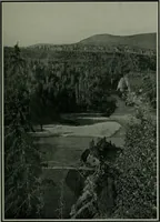 An illustration from The making of a great Canadian railway ; the story of the search for and discovery of the route, and the construction of the nearly completed Grand Trunk Pacific Railway from the Atlantic to the Pacific, with some account of the hardships and stirring adventures of its constructors in unexplored country (1912)