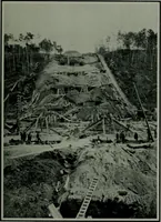 An illustration from The making of a great Canadian railway ; the story of the search for and discovery of the route, and the construction of the nearly completed Grand Trunk Pacific Railway from the Atlantic to the Pacific, with some account of the hardships and stirring adventures of its constructors in unexplored country (1912)