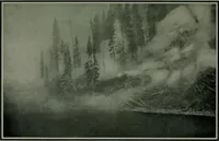 An illustration from The making of a great Canadian railway ; the story of the search for and discovery of the route, and the construction of the nearly completed Grand Trunk Pacific Railway from the Atlantic to the Pacific, with some account of the hardships and stirring adventures of its constructors in unexplored country (1912)