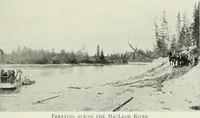 An illustration from The making of a great Canadian railway; the story of the search for and discovery of the search for and discovery of the route, and the constru ction of the nearly completed Grand trunk Pacific railway from the Atlantic to the Pacific, with some account of the hardships and stirring adventures of its constructors in unexplored country (1912)