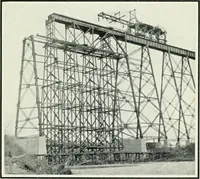 An illustration from The making of a great Canadian railway; the story of the search for and discovery of the search for and discovery of the route, and the constru ction of the nearly completed Grand trunk Pacific railway from the Atlantic to the Pacific, with some account of the hardships and stirring adventures of its constructors in unexplored country (1912)