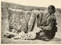 An illustration from The making of a Navajo blanket (1902)