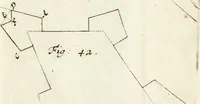An illustration from Maniere de fortifier de Mr. de Vauban : où l'on voit de quelle méthode on se sert aujourd'hui en France, pour la fortification des places tant régulieres qu'irréguliers : en quoi cette méthode differe des autres, &c. : avec un traité de geometrie qu'on a mis à la tête, pour avoir une parfaite intelligence des fortifications (1689)