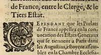 An illustration from Manifeste de ce qui se passa dernierement aux Estats generaux, entre le clerge & le Tiers Estat. (1615)