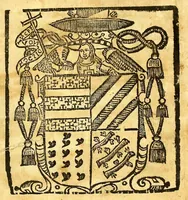 An illustration from Manual de los santos sacramentos conforme al ritual de Paulo V. : Formado por mandado del ilustrissimo, y excelentissimo seor D. Juan de Palafox, y Mendoza, siendo obispo de la Puebla de los Angeles, electo arçobispo de Mexico ... Impresso con privilegio en Mexico el Ao de 1642. Repetida segunda vez su ediccion el Año de 1671. en Mexico con las dos licencias del superior govierno, y ecclesiastica (1691)