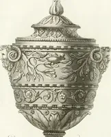 An illustration from Manuale di varj ornamenti componenti la serie de' vasj antichi : si' di marmo che di bronzo esistenti in Roma e fuori (1821)