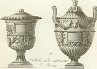 An illustration from Manuale di varj ornamenti componenti la serie de' vasj antichi : si' di marmo che di bronzo esistenti in Roma e fuori (1821)