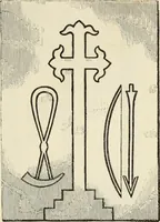 An illustration from A manual for the study of the sepulchral slabs and crosses of the middle ages (1849)