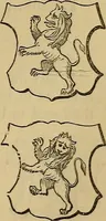 An illustration from The manual of heraldry : being a concise description of the several terms used, and containing a dictionary of every designation in the science. Illustrated by four hundred engravings on wood (1800)