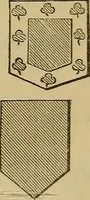 An illustration from The manual of heraldry : being a concise description of the several terms used, and containing a dictionary of every designation in the science. Illustrated by four hundred engravings on wood (1800)