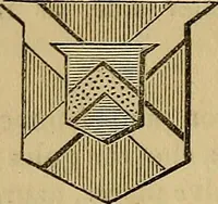 An illustration from The manual of heraldry : being a concise description of the several terms used, and containing a dictionary of every designation in the science. Illustrated by four hundred engravings on wood (1800)