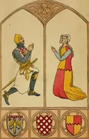 An illustration from The manual of heraldry : being a concise description of the several terms used, and containing a dictionary of every designation in the science. Illustrated by four hundred engravings on wood (1800)
