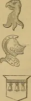 An illustration from The manual of heraldry : being a concise description of the several terms used, and containing a dictionary of every designation in the science. Illustrated by four hundred engravings on wood (1800)