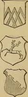 An illustration from The manual of heraldry : being a concise description of the several terms used, and containing a dictionary of every designation in the science. Illustrated by four hundred engravings on wood (1800)