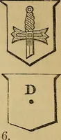 An illustration from The manual of heraldry : being a concise description of the several terms used, and containing a dictionary of every designation in the science. Illustrated by four hundred engravings on wood (1800)