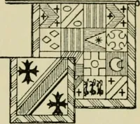 An illustration from The manual of heraldry : a concise description of the several terms used and containing a dictionary of every designation in the science / by Francis J. Grant (1914)