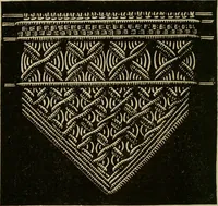 An illustration from Manual of needlework. Teaching how to do Kensington, applique, cretonne, roman, cross-stitch, outline and other embroideries .. (1883)
