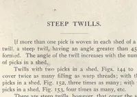 An illustration from A manual of weave construction; a systematic arrangement and explanation of the foundation and derivative weaves for harness looms (1903)