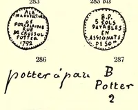 An illustration from Manuel de l'amateur de porcelaines, manufactures françaises, suivi du Repertoire, alphabétique et systématique de toutes les marques connues (1922)
