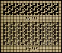 Picture 68 of 116 from Manufacture of narrow woven fabrics, ribbons, trimmings, edgings, etc., giving description of the various yarns used. The construction of weaves and novelties in fabric structures, also descriptive matter as to looms, etc (1917), leaf 172
