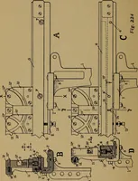 An illustration from Manufacture of narrow woven fabrics, ribbons, trimmings, edgings, etc., giving description of the various yarns used. The construction of weaves and novelties in fabric structures, also descriptive matter as to looms, etc (1917)