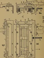 Picture 75 of 116 from Manufacture of narrow woven fabrics, ribbons, trimmings, edgings, etc., giving description of the various yarns used. The construction of weaves and novelties in fabric structures, also descriptive matter as to looms, etc (1917), leaf 187