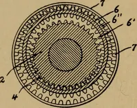 Picture 79 of 116 from Manufacture of narrow woven fabrics, ribbons, trimmings, edgings, etc., giving description of the various yarns used. The construction of weaves and novelties in fabric structures, also descriptive matter as to looms, etc (1917), leaf 192