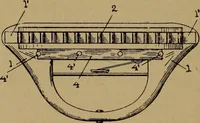 Picture 83 of 116 from Manufacture of narrow woven fabrics, ribbons, trimmings, edgings, etc., giving description of the various yarns used. The construction of weaves and novelties in fabric structures, also descriptive matter as to looms, etc (1917), leaf 195