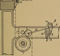 Picture 96 of 116 from Manufacture of narrow woven fabrics, ribbons, trimmings, edgings, etc., giving description of the various yarns used. The construction of weaves and novelties in fabric structures, also descriptive matter as to looms, etc (1917), leaf 210